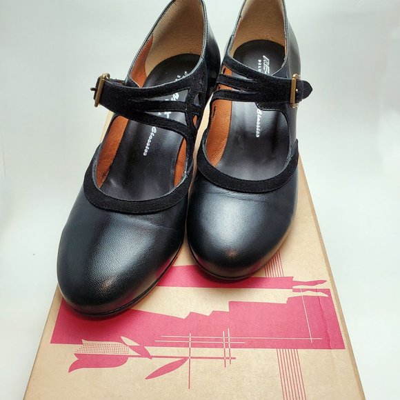 NIB Re-Mix Janet Black/Black Suede Shoes Size 6 - Picture 7 of 9